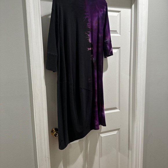 Heyne Bogut Blouse Tunic Purple Tie Die Wearable Art - Picture 3 of 3